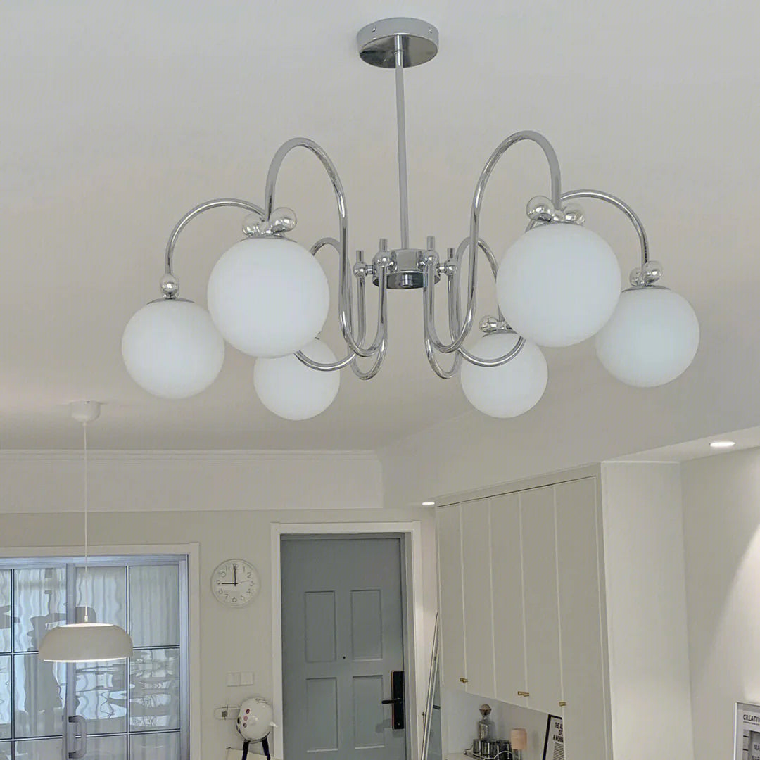 lustre arc suspension led pour décoration intérieure élégante - vue 5 sur 12