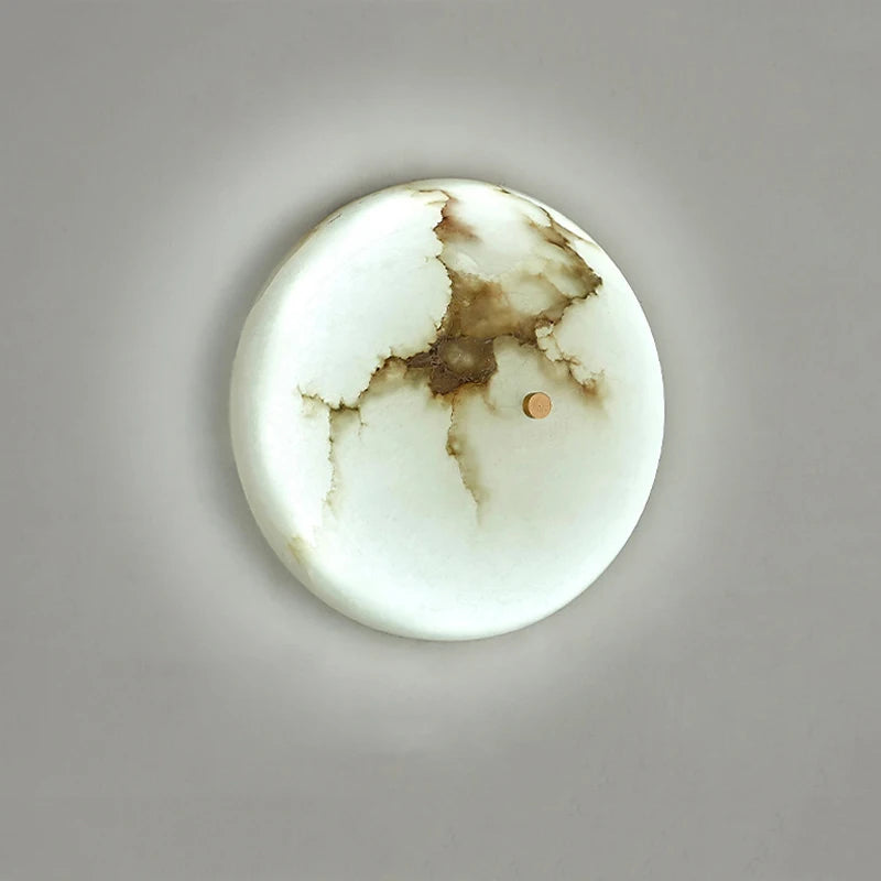 applique murale led hémisphère marbre pour hôtel de luxe