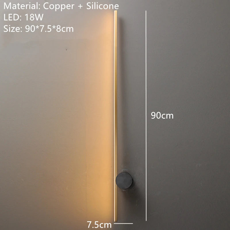 applique murale led en cuivre style minimaliste pour ambiance chaleureuse - vue 8 sur 14