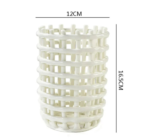 panier de rangement en céramique pour fruits et ustensiles de cuisine - vue 17 sur 21