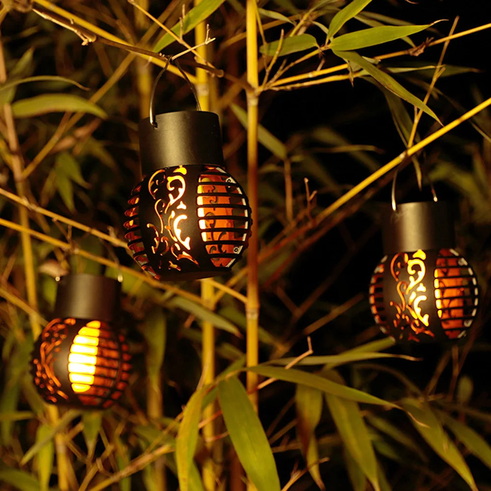 ampoule solaire led effet flamme pour extérieur décoration jardin patio - vue 3 sur 7