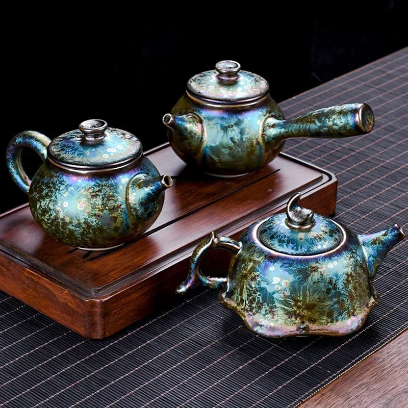 Théière céramique jianzhan tianmu style artisanal maison bureau - vue 5 sur 6