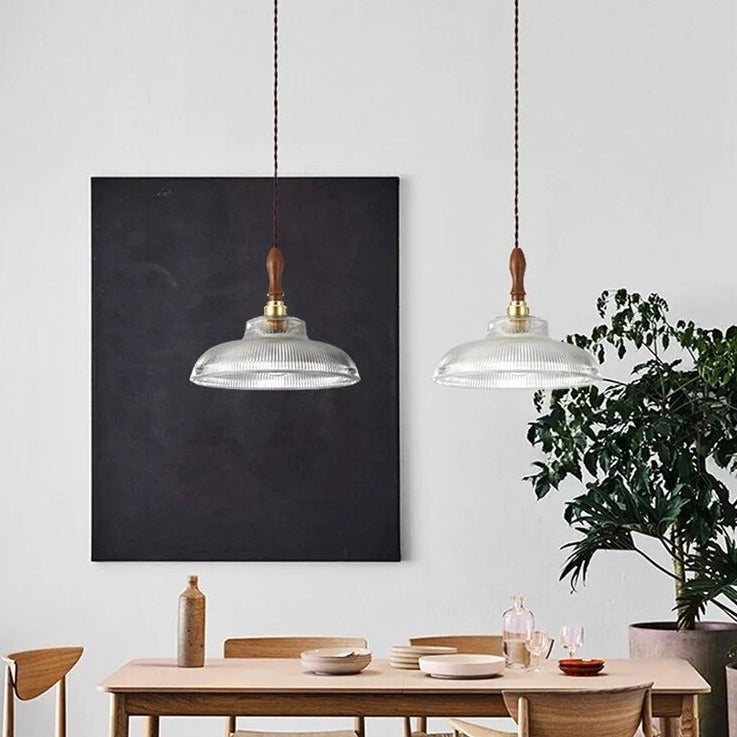 Suspension design conique en Verre Nordique Vintage - vue 5 sur 10