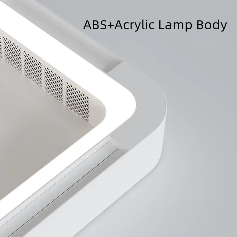 Ventilateur de plafond carré blanc avec application intelligente - vue 6 sur 8