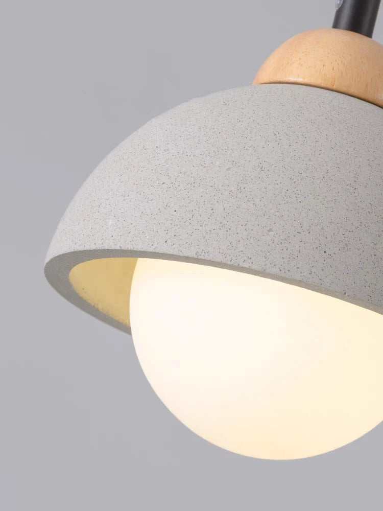 Wabi-sabi Style japonais ciment plafond lustre concepteur nordique minimaliste chambre décor chevet lampes suspendues lampes suspendues