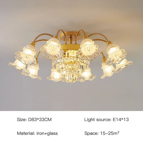 lustre rétro en cristal pour décoration intérieure élégante - vue 11 sur 18