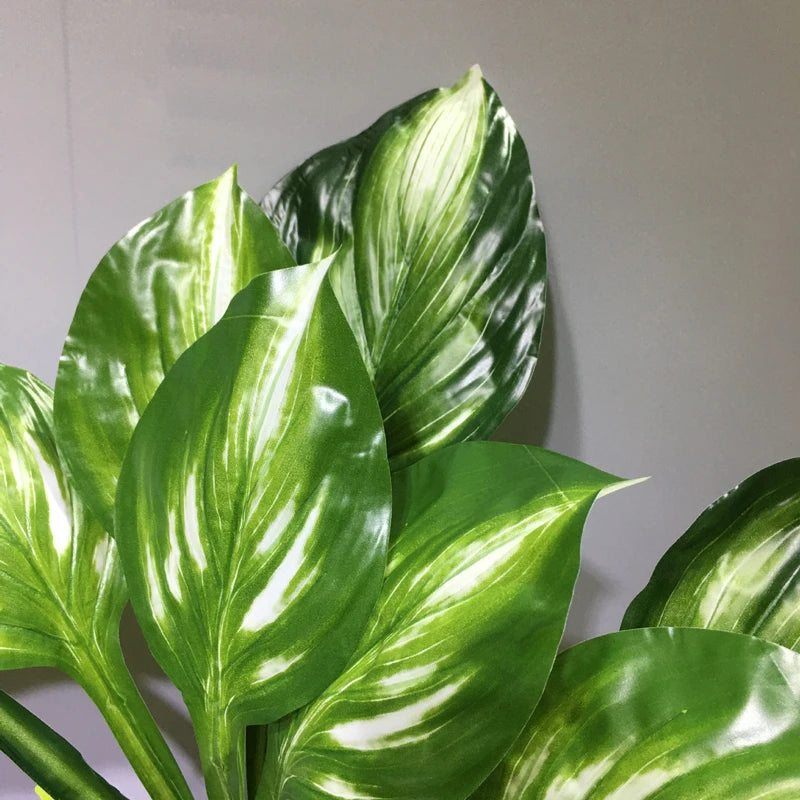 plante tropicale artificielle monstera et hosta pour décoration intérieure extérieure - vue 4 sur 6