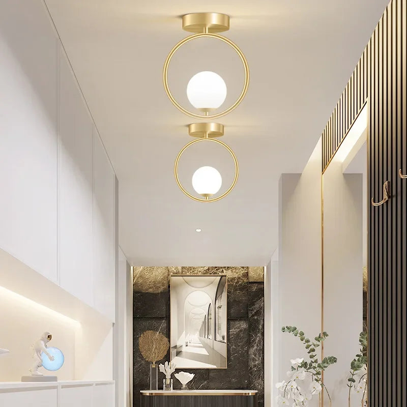 plafonnier moderne en verre pour éclairage intérieur décoratif - vue 6 sur 10