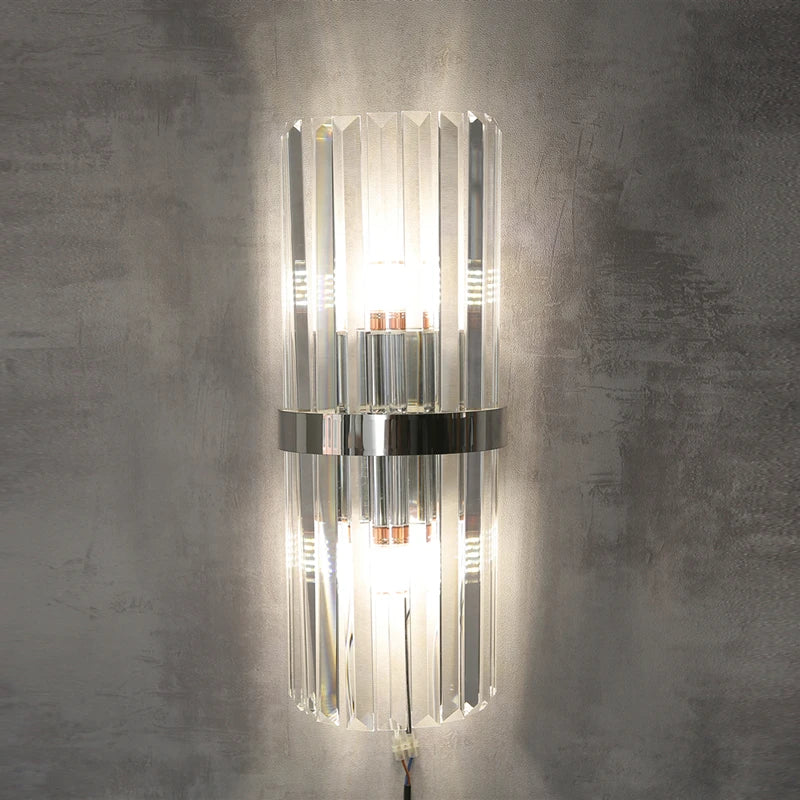 applique murale luxueuse en cristal pour décoration intérieure