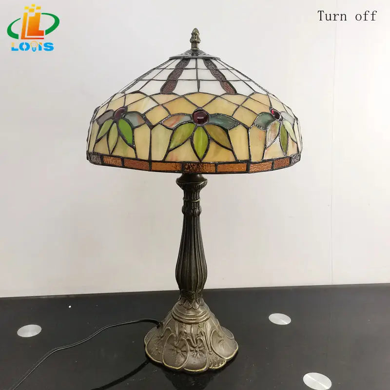 lampe à poser design style tiffany pour lecture et protection des yeux - vue 6 sur 6
