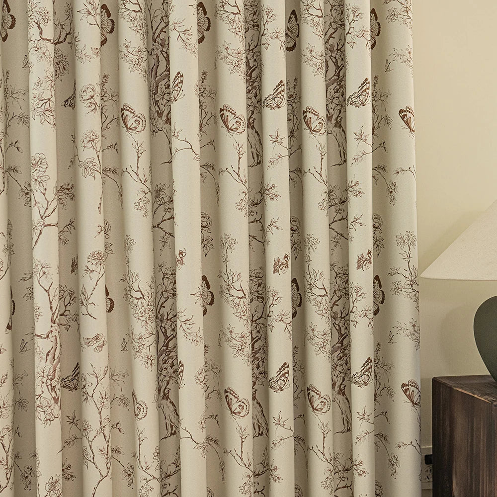 Rideau occultant papillons décoratif pour chambre enfant - vue 3 sur 7