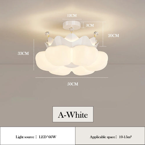 plafonnier romantique en forme de nuage pour chambre d'enfant - vue 10 sur 12
