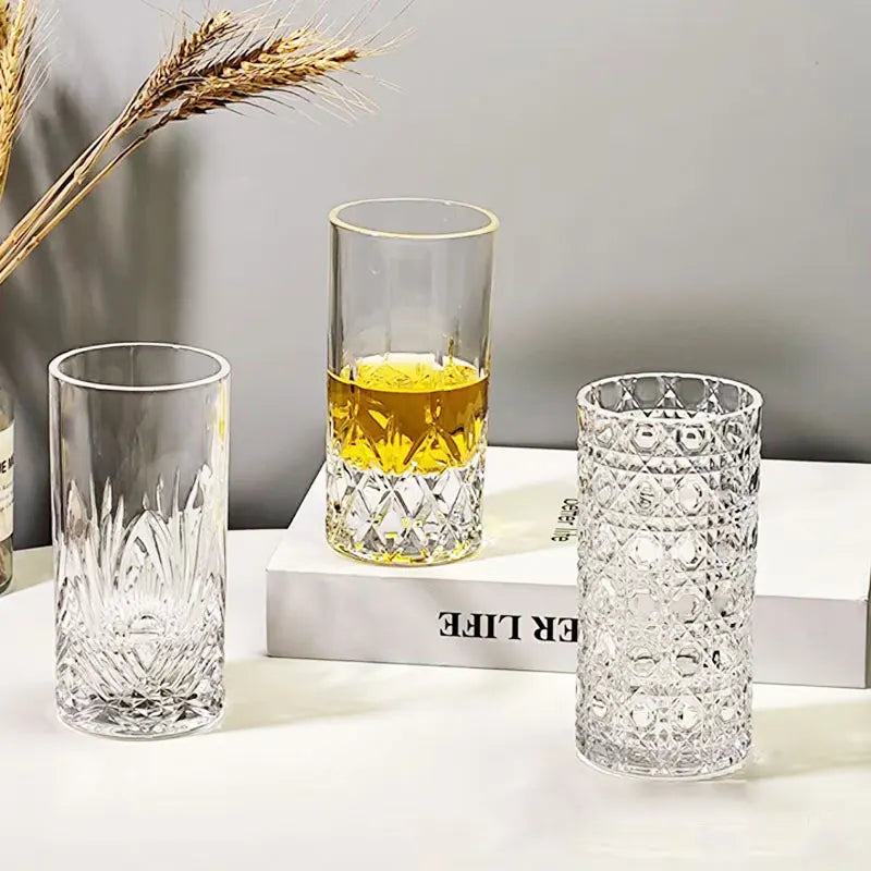 Verre hockey créatif fond épais pour cocktail whisky