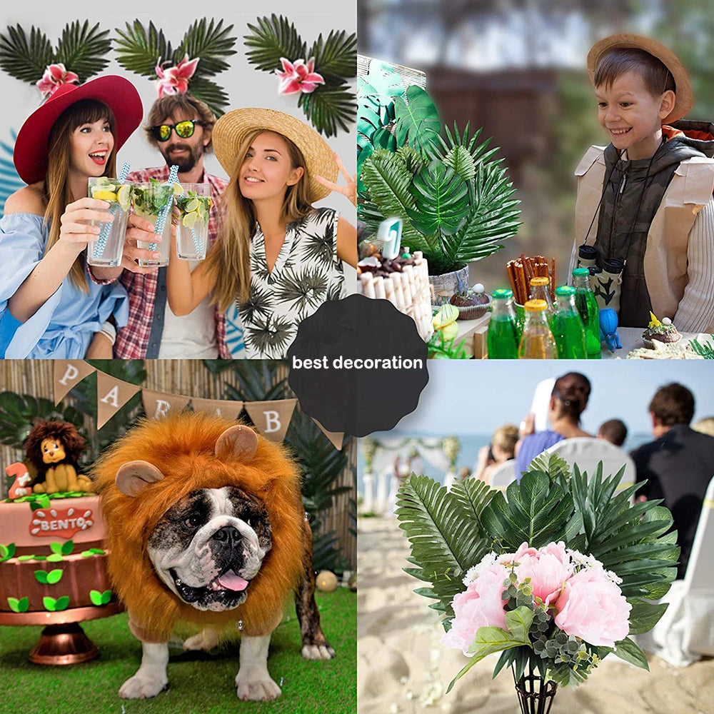 décorations de palmier tropical pour fête hawaïenne et safari - vue 4 sur 19