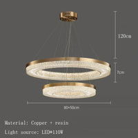 suspension minimaliste en résine de cuivre avec télécommande moderne