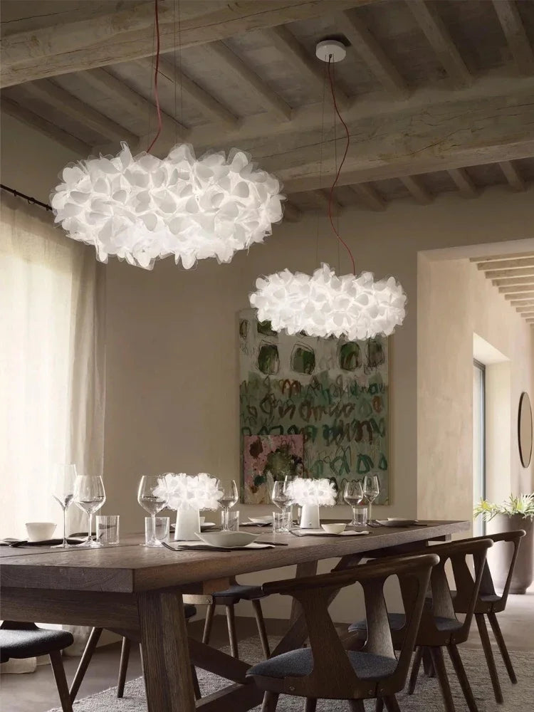 Italy Petal Lustre Led Chandelier Ceiling Pendant Lamps Suspension Hanging Light Fixture Indoor - vue 3 sur 12