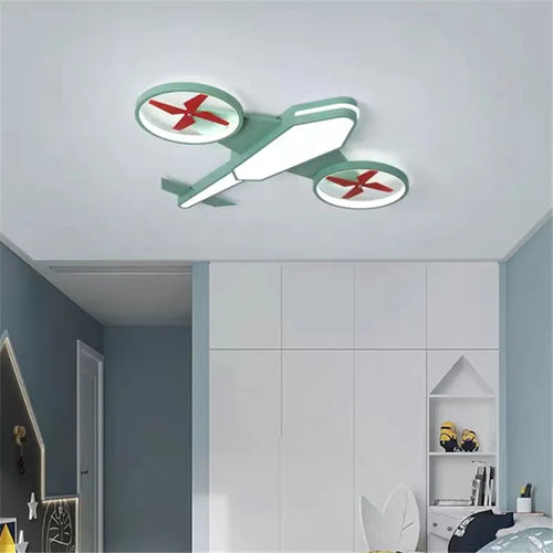 plafonnier avion nordique décoration intérieure lumière dimmable pour enfants - vue 7 sur 8