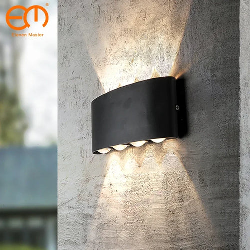 applique murale led extérieur étanche aluminium haut bas zbw0010 - vue 2 sur 15
