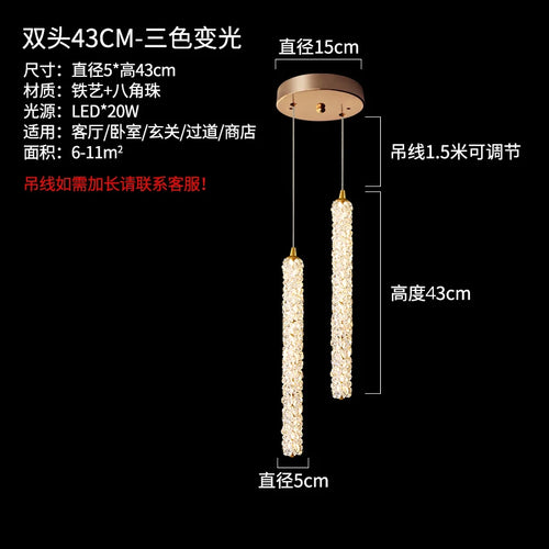 lampe de chevet moderne en cristal pour décoration intérieure