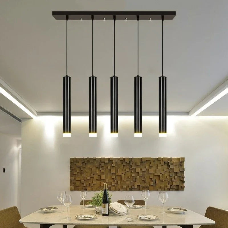 suspension moderne cylindrique pour décoration intérieure nordique - vue 6 sur 12