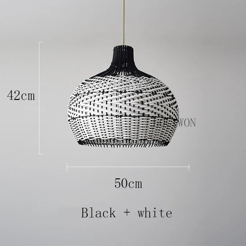 suspension en rotin vintage pour décoration intérieure élégante