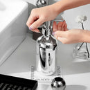 distributeur de savon moussant plaqué argent portable luxe