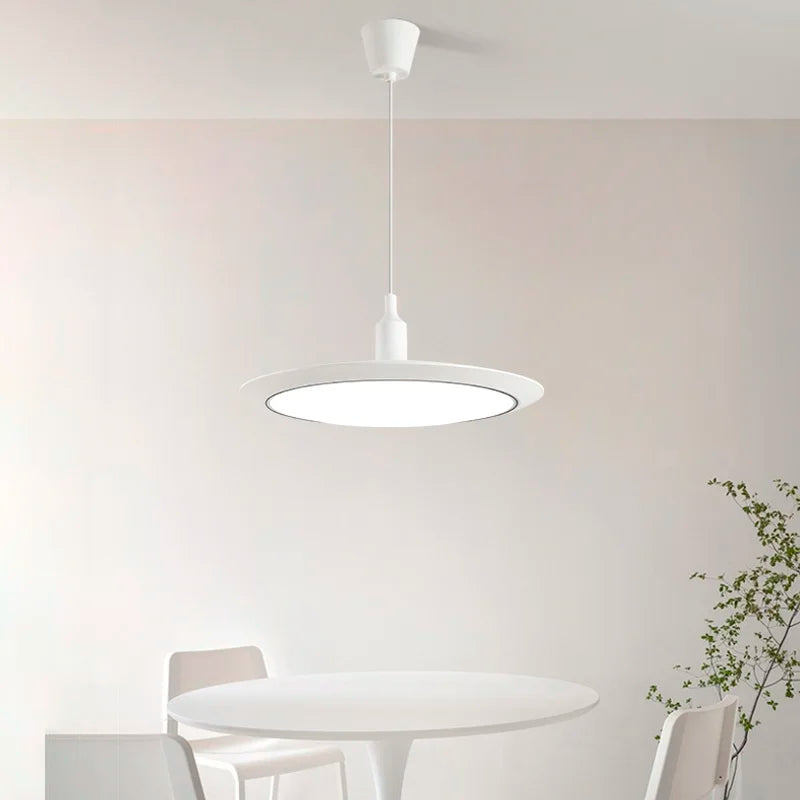 lustre led minimaliste ultra-mince circulaire trois-preuve