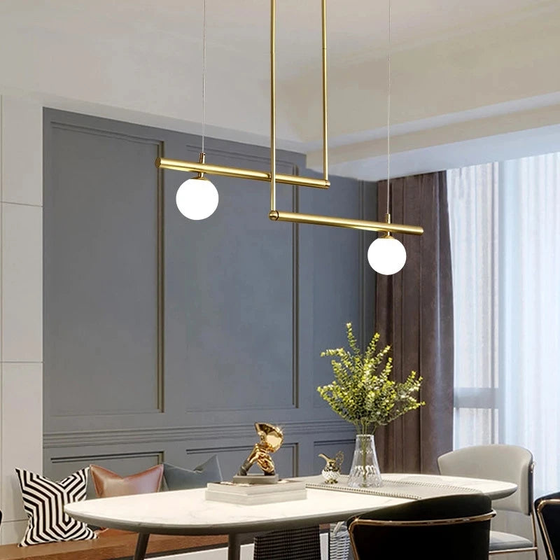 lustre moderne minimaliste suspension linéaire créative pour intérieur - vue 3 sur 15
