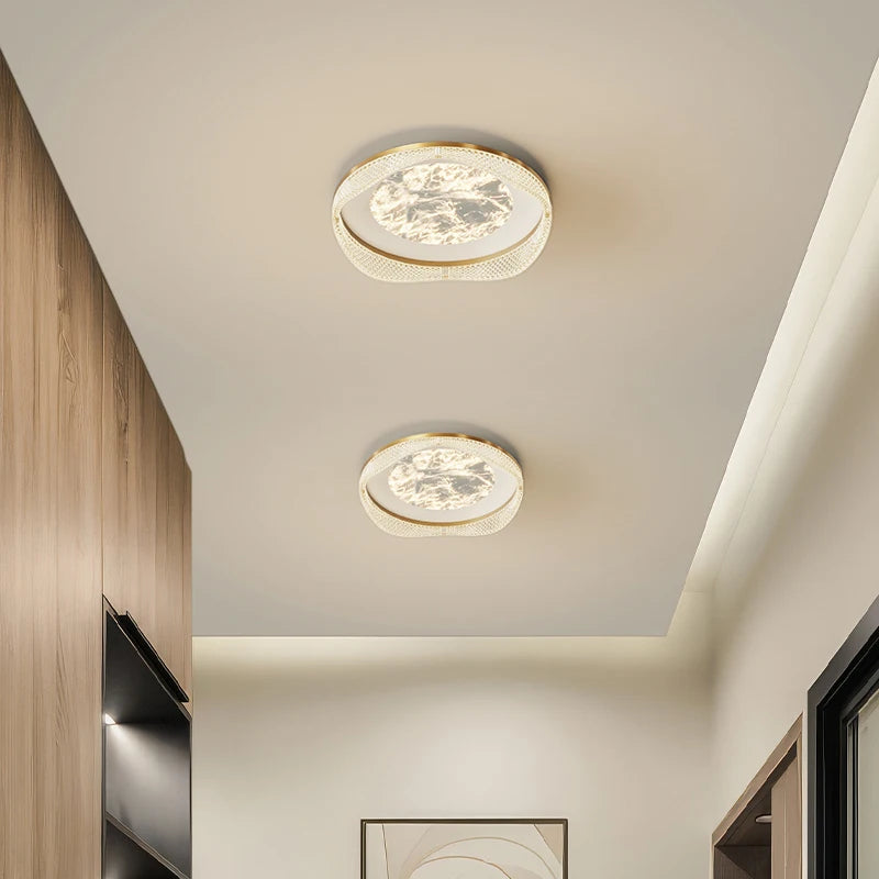 plafonnier moderne en laiton design créatif minimaliste pour intérieur