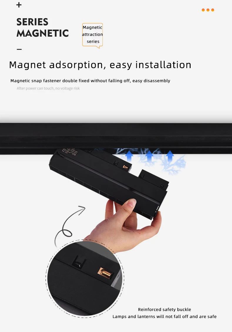 lampe led magnétique intensité variable sans bordure rails surface zigbee - vue 10 sur 28