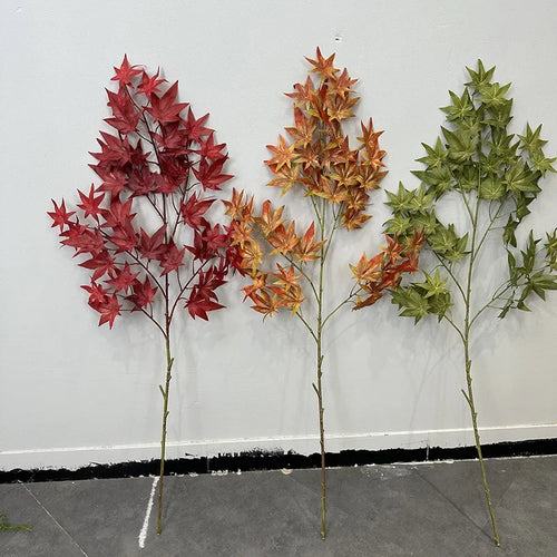 plantes artificielles en soie décoratives feuillage d'érable pour intérieur