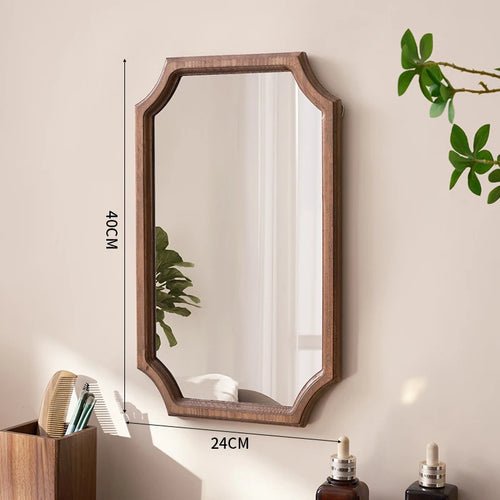 miroir vintage en bois massif pour maquillage étanche et antirouille - vue 16 sur 15