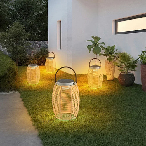 lampes extérieures solaires modernes pour jardins et cour - vue 4 sur 8