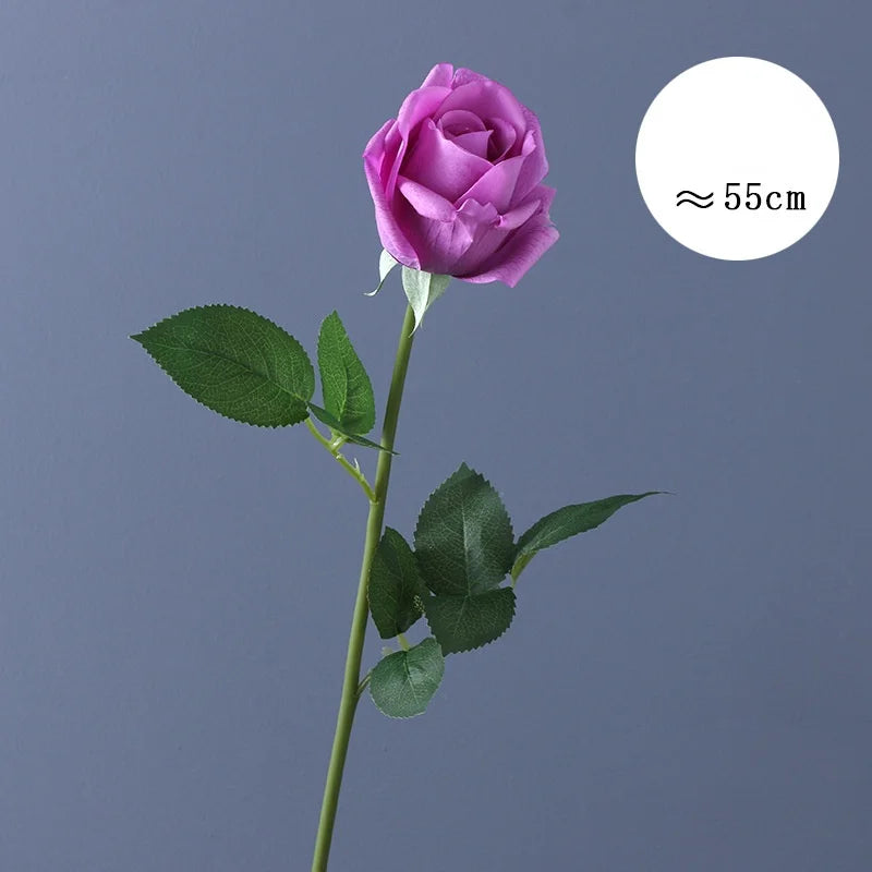 fleur de rose artificielle en latex pour mariage décoration et événements - vue 12 sur 14