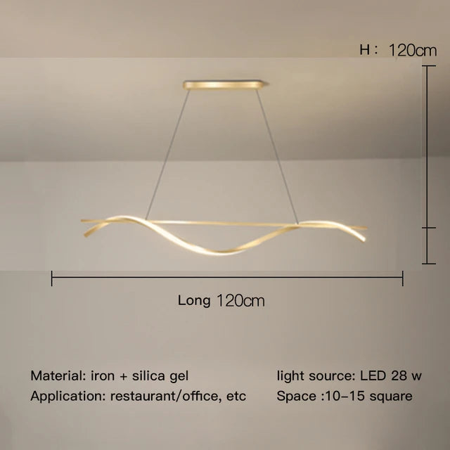 suspension minimaliste en aluminium fer pour décoration maison