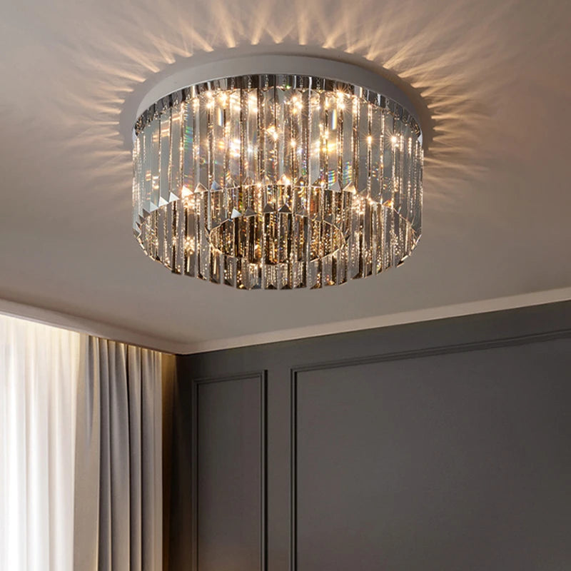 plafonnier en cristal design haut de gamme pour intérieur élégant - vue 4 sur 9