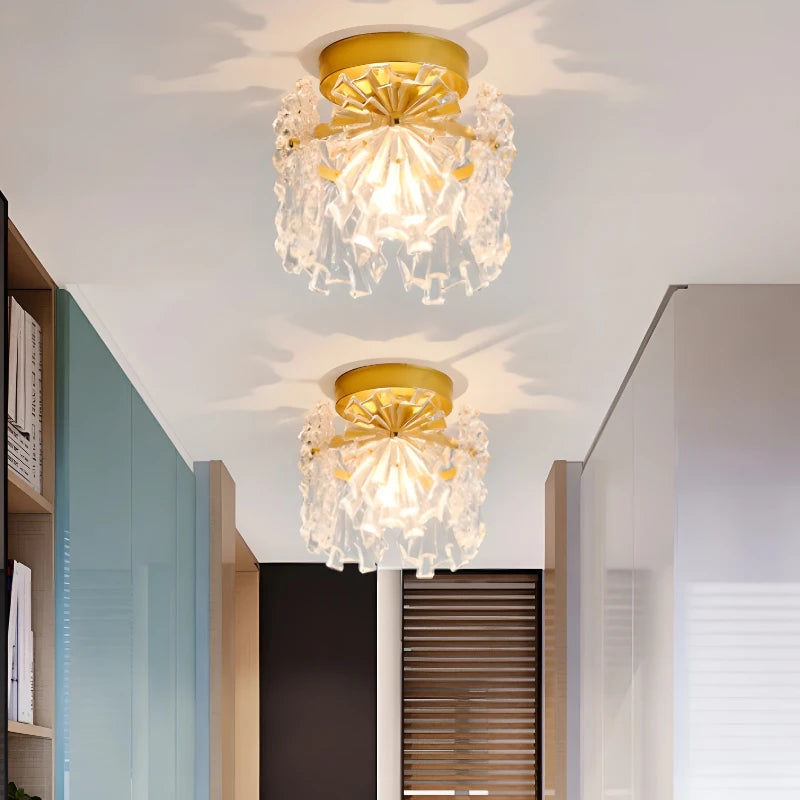 plafonnier en verre flocon de neige design moderne luxe - vue 4 sur 7