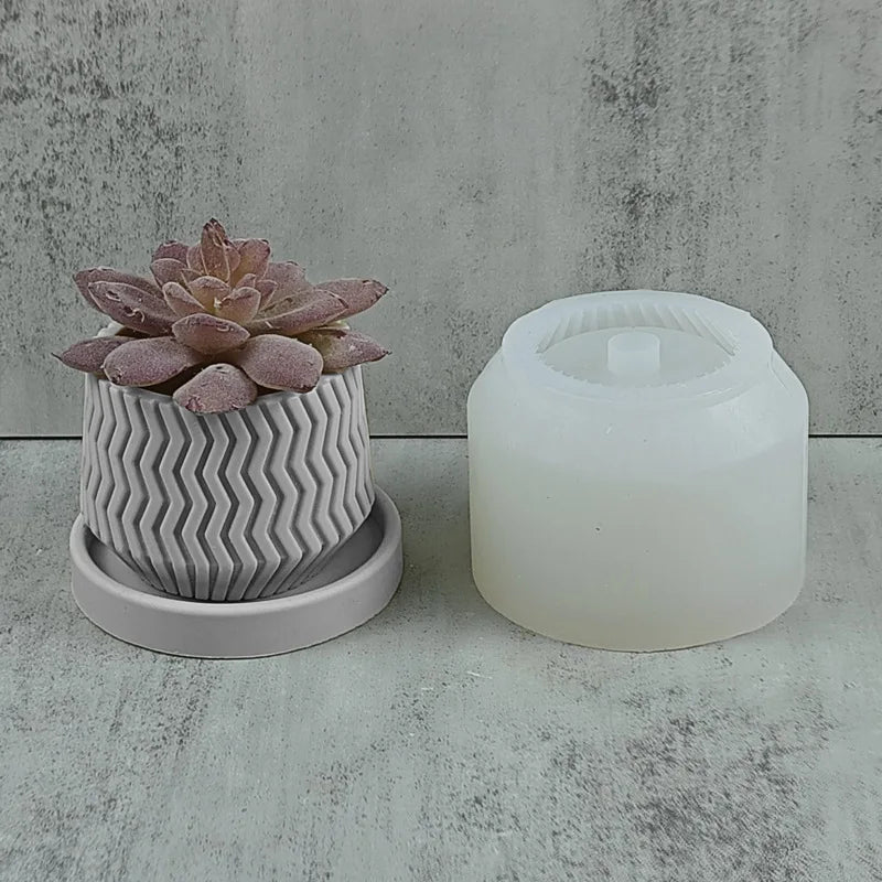 moules en silicone pour pots de fleurs en béton nordique et décoration intérieure