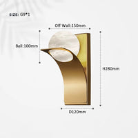 applique murale led en marbre naturel espagnol design moderne et luxueux