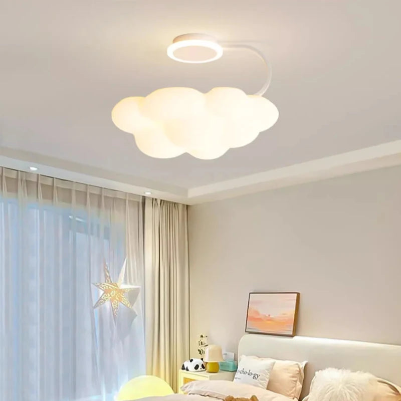 lustre romantique nuages pour chambre enfant décoration nordique - vue 3 sur 8