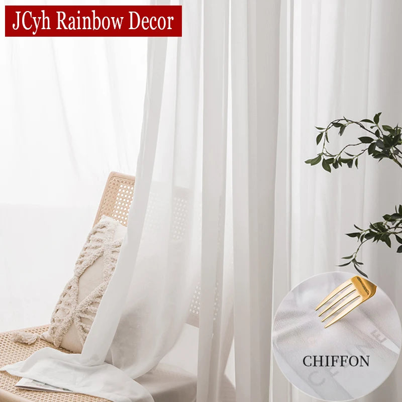 Voilage moderne translucide pour salon chambre balcon