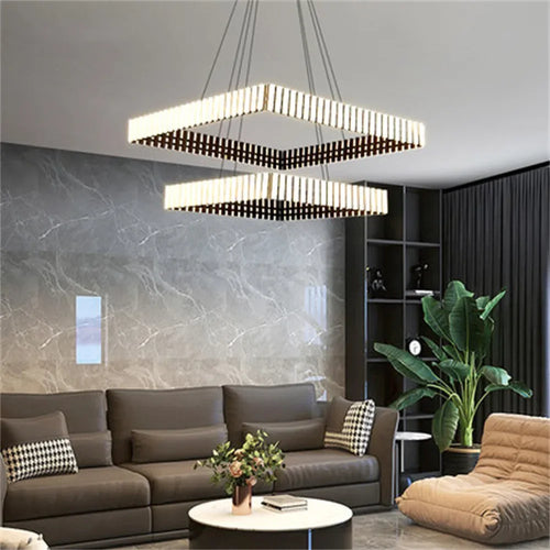 Modern Black and White Chandelier Living Room Decoration Piano Chandelier Luminaire Suspension Restaurant Hanging Light - vue 7 sur 6