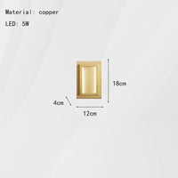 applique murale led en cuivre pour décoration intérieure élégante