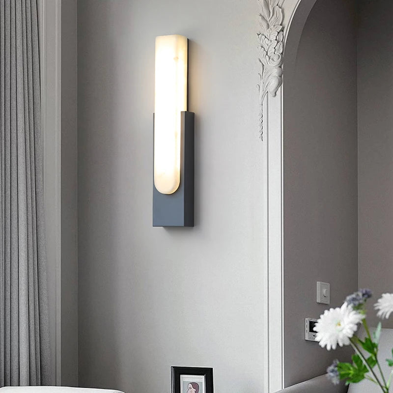 Applique murale LED en marbre au Design moderne