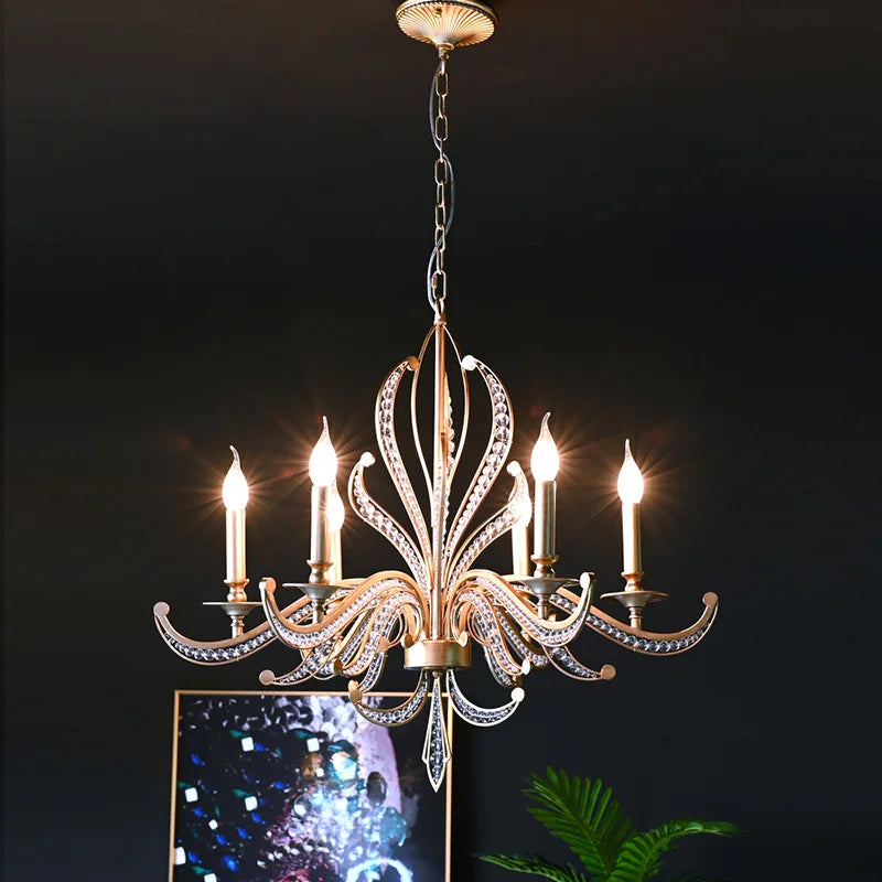 Lustre de luxe or design moderne luminaire décoratif idéal bougie | Lumeers
