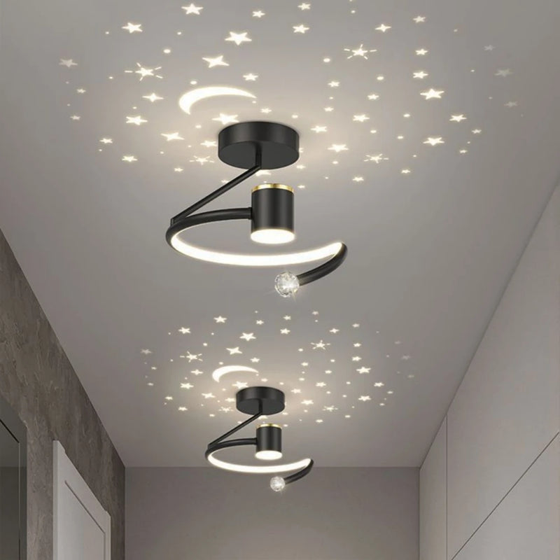 lustre nordique led créatif projection étoile ciel acrylique