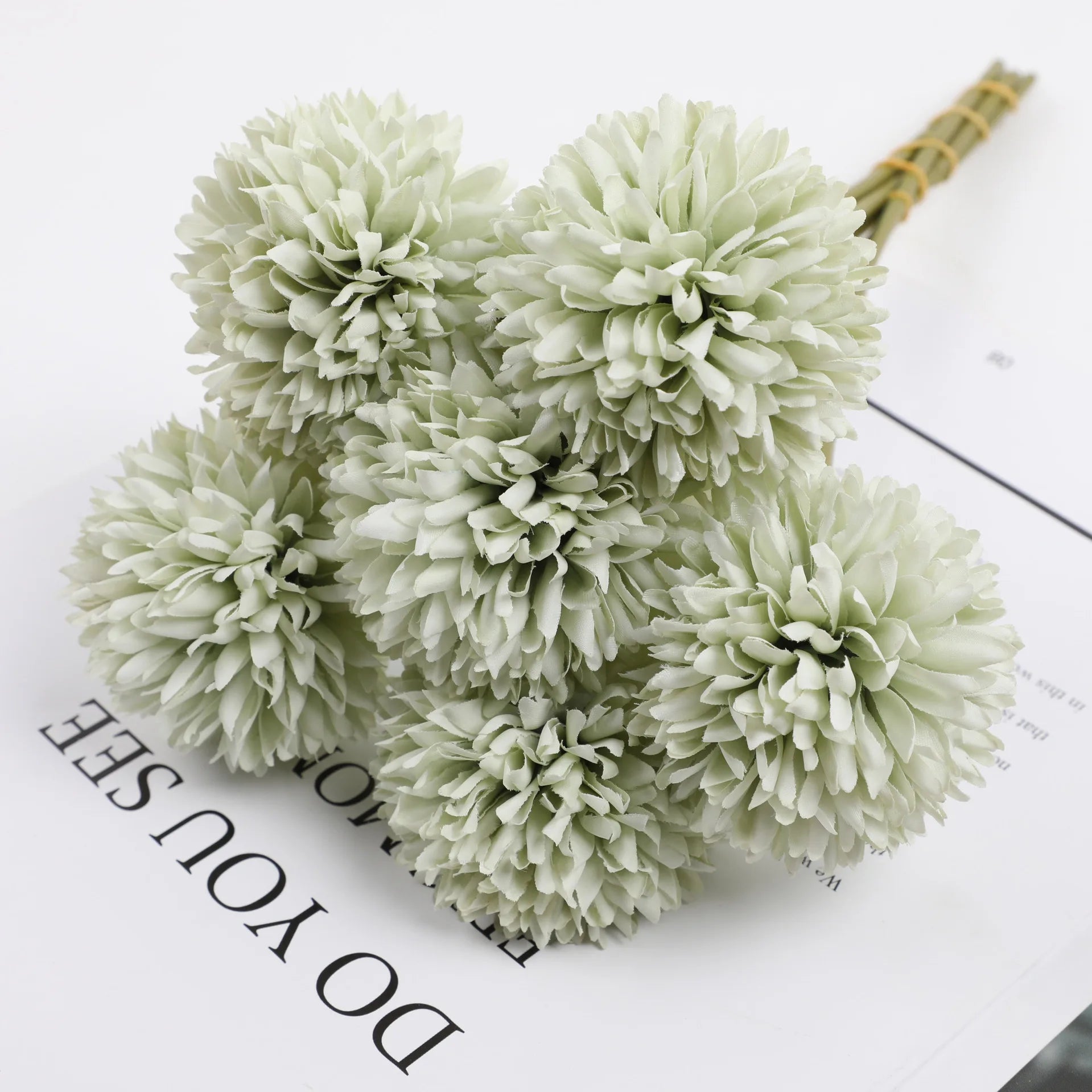 boule de chrysanthème artificielle pour décoration de mariage et fête - vue 8 sur 12