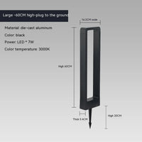 LED10W éclairage pelouse lampe extérieure étanche IP65 en alliage d'aluminium de Style chinois en forme d'arc parc Villa jardin paysage décoration
