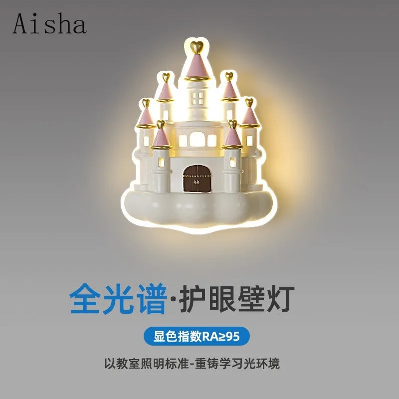 lampe de chevet princesse château pour enfant design créatif et protecteur - vue 5 sur 7