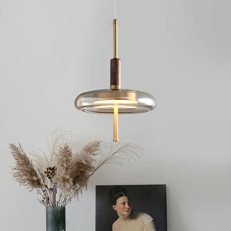 suspension LED en verre design nordique moderne décorative
